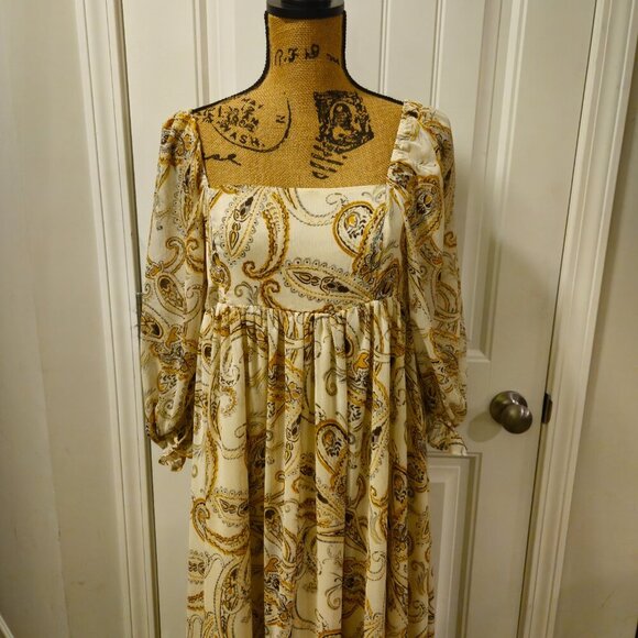 SOLD Anthropologie/Storia Paisley Maxi Dress Size M - Picture 5 of 13